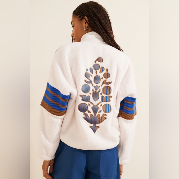 Free People Jackets & Blazers - New FP Movement Free People Mountain High Sporty Logo Icon Fleece Jacket Coat